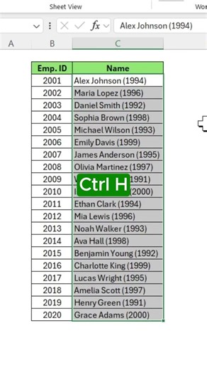 Find & Replace Trick 😱 | Remove Date of Birth in Seconds