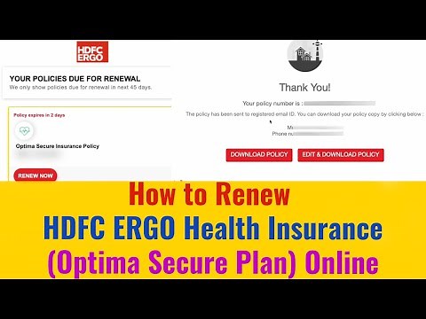 How to Renew HDFC Ergo Health Insurance Online (2024)