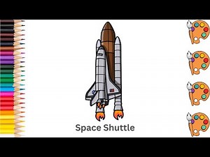 Space Shuttle - Sketch Art and Paint | Step by step tutorial | Pencil to Palette