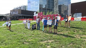 Protestors gather in Cincinnati to join nationwide "families first" demonstration