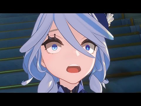 Furina Falling down the Stairs | Genshin Impact Animation