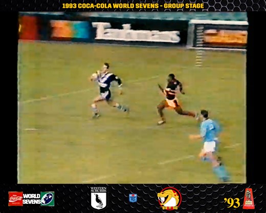 The Winfield Cup on Instagram: "TEZZA'S WHEELS 💨 🗣️ "Hill now, tries to go around on the outside... and he does it again Terry Hill!" Terry Hill showing a clean pair of heels to burn the Port Moresby Vipers twice in Western Suburbs' pool match against the team from PNG at the '93 Coca-Cola World Sevens. More from this classic game of World Sevens football to come... watch out for the Papua New Guineans! 📺 Wests v Port Moresby 🗓 Coca-Cola World Sevens, 1993 #WinfieldCup #TerryHill #PNG #PNGCh