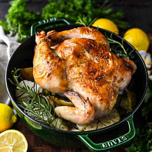 Whole Roasted Chicken {Super Crispy Skin!} - The Seasoned Mom