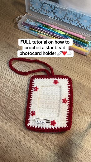 here’s the FULL tutorial for the star bead crochet photocard holder! 🧷⭐️ if you have any questions lmk! #crochet #pcholder #crochetpcholder #crochettok #pcholderkpop #crochettutorial