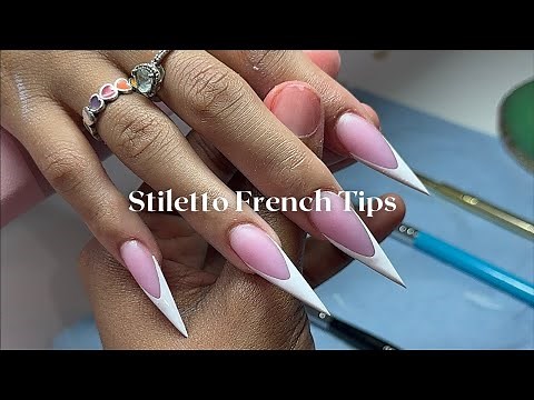 How to achieve stiletto french tips | Watch me work