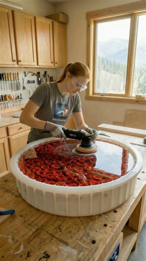 I Drowned 100 Red Roses in Resin… The Final Result Is Unreal