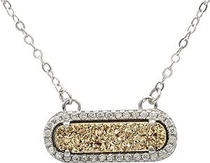 MAQ Queen Collection Druzy Necklace - Natural Rose Gold Druzy (Drusy) for Women