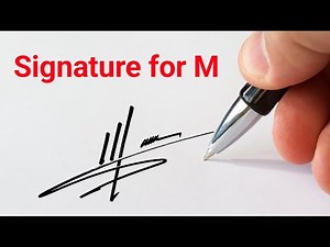 How to Make Signature Starting with M | Signature Design Tutorial