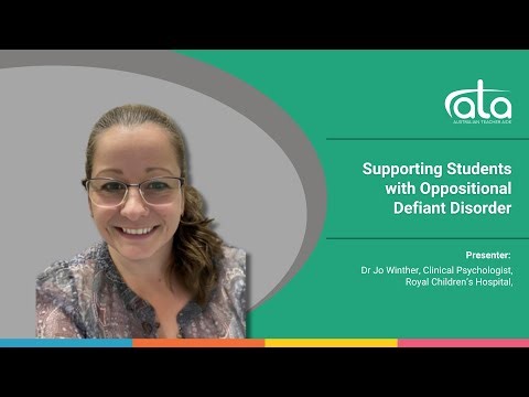 Supporting students with Oppositional Defiant Disorder
