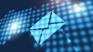 Download email address mail letter icon animation blue digital world map technology background for free