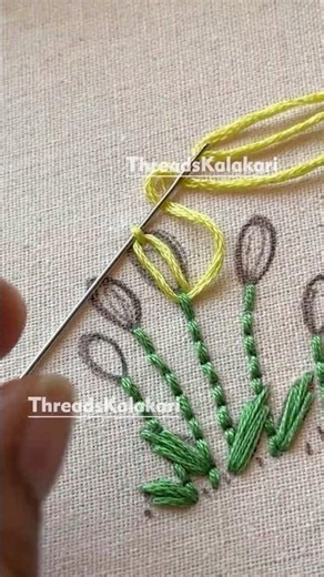 Hand Embroidery designs Pattern Embroidery Tutorials #shorts #embroidery #flowerembroidery