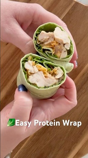 My current go-to high-protein lunch wrap 😍Costco chicken makes it so easy 🤍 #easyrecipe #lyslikes