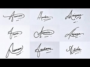 How to design stylish signature with alphabet A || A signature style |