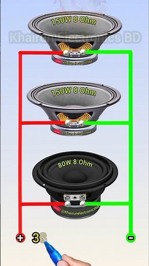 🔊🔊 speaker parallel connection calculate #shorts