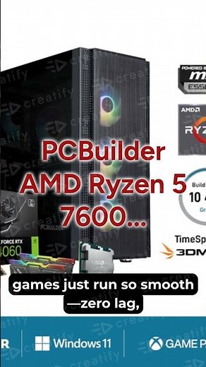 PCBuilder AMD Ryzen 5 7600 SPECIALIST Windows 11 Gaming PC