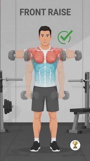 How to Do a Perfect Front Raise | Proper Form & Technique Animation