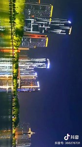 航拍中国城市夜景之合肥市