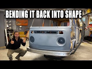 VW Bus Restoration Episode:50 | Front Bumper Repaired