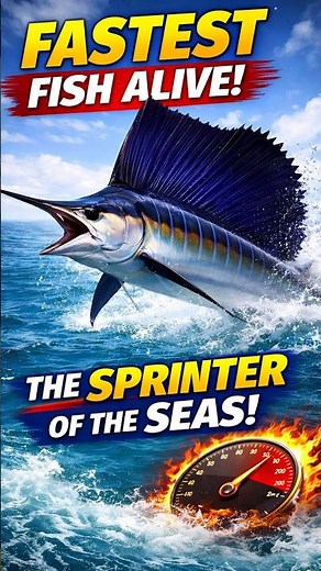 The Ocean's Fastest Fish: 110 km/h! 🐟⚡#animals #animalshorts #facts #sailfish #sea #ocean