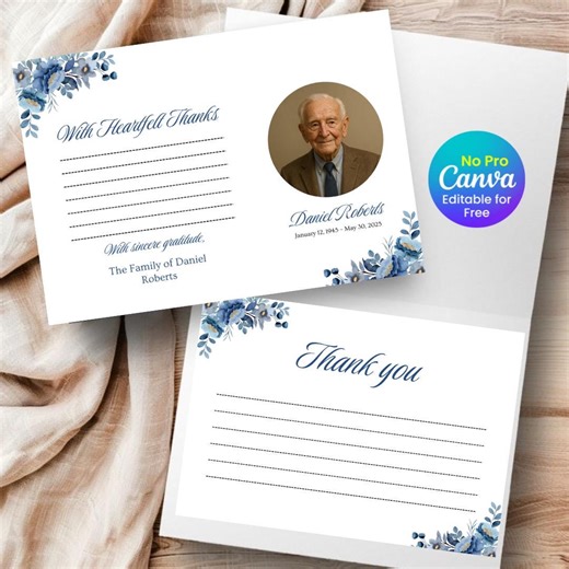 Funeral Prayer Request Card Template, Canva Editable Funeral Card, (instant Download) - Etsy
