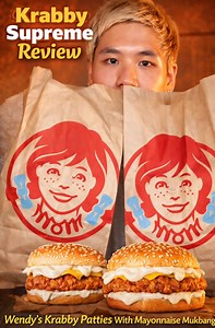 Krabby Supreme review Wendy’s Krabby Patties with mayonnaise mukbang