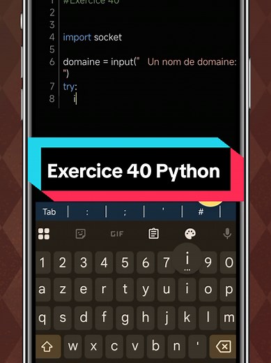 Exercice 40 Python #python #programmation #pythonprogramming #reseauinformatique #apprendresurtiktok