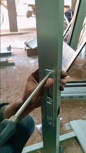 Aluminium Door Lock Installation Step by Step#satisfying #woodwork #hardwork #carpentry #woodworking