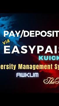 How to Pay/Deposit Fee via EasyPaisa (KuickPay)