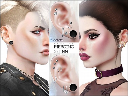 Pralinesims' Sims 4 Downloads - 'piercing'