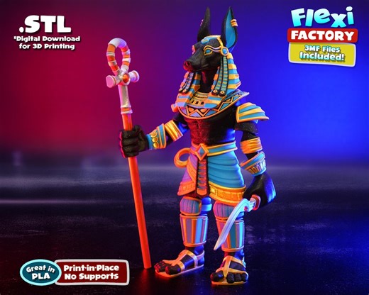 Flexi Factory Anubis With 3mf and Xl/cut Versions! - Etsy