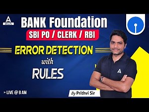 Error Detection Rules For SBI PO, Clerk & RBI | English | Bank Foundation Class #1 | Adda247 Telugu