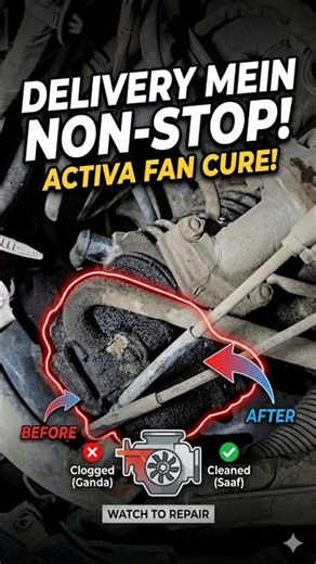 Activa Engine Overheating Problem? 😱 1 Minute Solution! #Activa6G #Mechanic