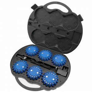 [Hot Item] Rechargeable LED Road Flares Amber Red Blue Yellow Flashing Emergency Warning Light with Magnetic Base for Car Truck