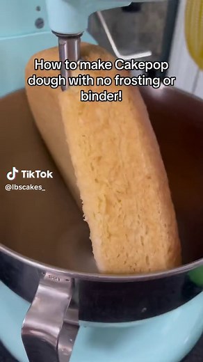 Lets make cakepop dough with no frosting! Makes for perfect pops, not overly sweet & they dont fall off the stick!! #cakepop #cakepops #cakepoptutorial #cakepoptutorial #cakepophack #cakepophacks #cakepopprep