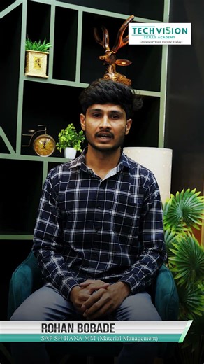 Rohan Bobade Testimonial | SAP Materials Management | TechVision Skills Academy.