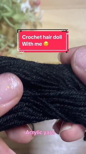 Crochet Doll Hair Tutorial with Acrylic Yarn