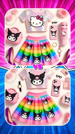 Kuromi 💜 vs Hello Kitty 💖 Sanrio Edition Lisa Or Lena #hellokitty #kuromi #tiktok #shorts #viral