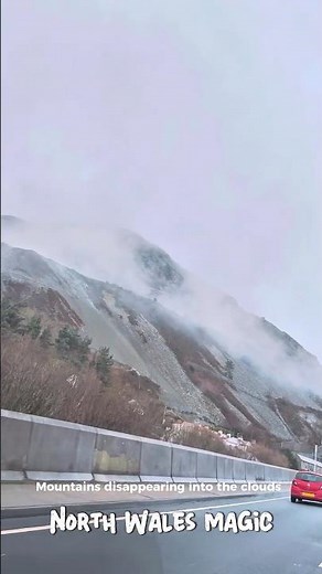Clouds Rolling Over the Mountains 🌥️ | North Wales Magic #shorts