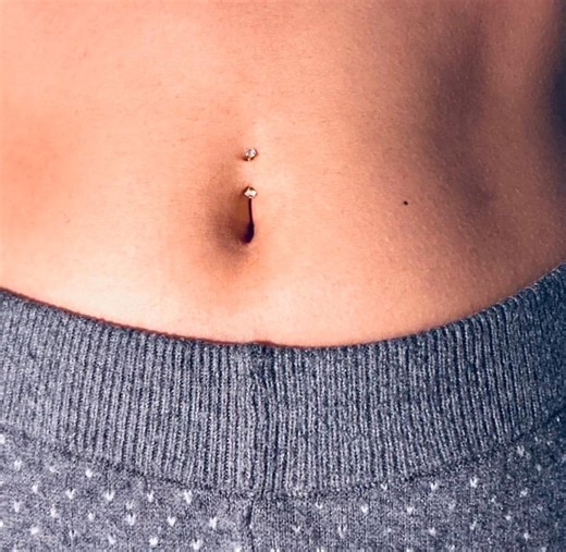 Dainty Cubic Zirconia Belly Ring: Classy Minimalist Custom Navel Jewelry - Etsy