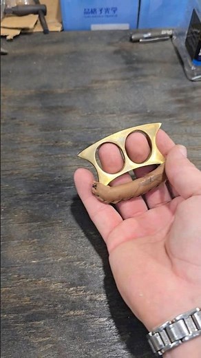 2 knuckle brass knuckles with padding #brassknuckles #edc #selfdefense