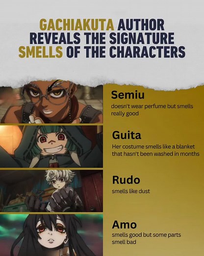 Gachiakuta Characters' Funny Scents Revealed by Kei Urana
