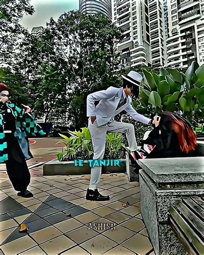 Tanjiro's unexpected move | kny cosplayer 😂 #demonslayer #anime #animeedit