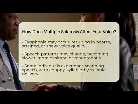 How Does Multiple Sclerosis Affect Your Voice? - MS Support Network