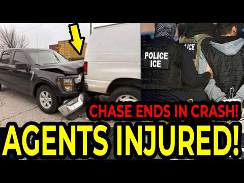 🚨Federal Agents Chase Ends In Crash & Arrest — Agents Injured!