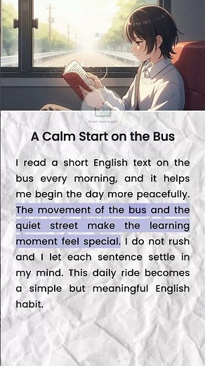 A Calm Start on the Bus #englishspeaking #englishlearning #b1english #speakingforbeginners