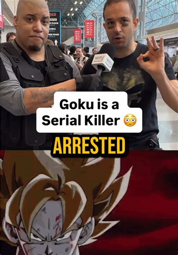 Is Goku guilty!? 🤔 Anime hot take filmed at @New York Comic Con #dragonball #dbz #goku #supersaiyan