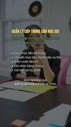 Quản lý cấp trung cần học ISO #hrms #isocert #isocerthrms #daotaoiso #chungnhaniso