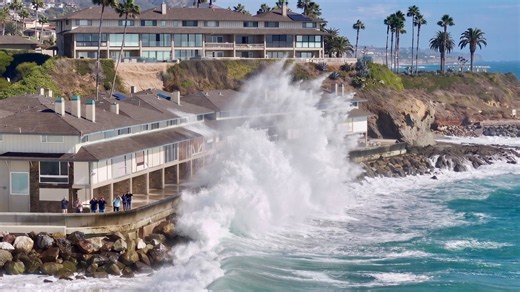 Laguna Beach has a problem! Million dollar homes struck by waves after beaches were erased