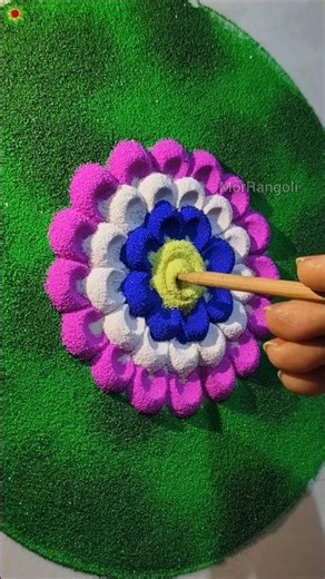 Beautiful and Easy Rangoli Designs for beginners #shorts #rangolidesigns #diwalirangoli