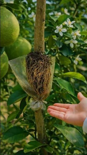 Air Layering Pomelo Tree 🌱 Simple & Fast Propagation Method #farminglife #farming